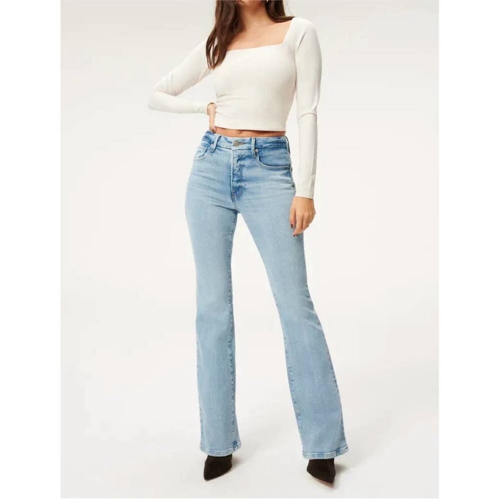 Good American Light Blue Boot Cut Jeans